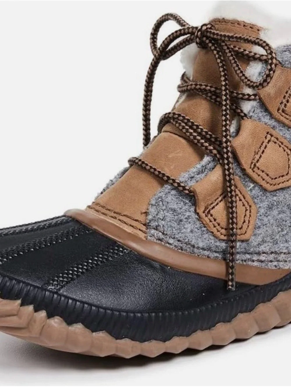 Sorel Out ‘N About Plus Felt Brown, Gray & Black Women's Insulated Boots Size 10 - Picture 2 of 9